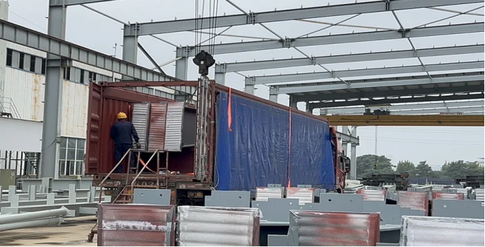 公司海外新項目鋼結(jié)構(gòu)順利出口